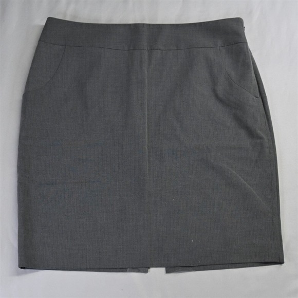 The Limited 14 Gray Stripe Stretch Womens Straight Pencil Skirt - Picture 1 of 8